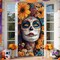 Day of The Dead Door Cover Dia De Los Muertos Backdrop (Gothic) 70"L x 35"W